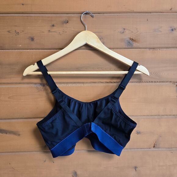 Natori Define Athleisure Lounge Bra Black Navy NWT 36DD Lingerie Clasp Back - Picture 3 of 4